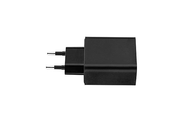 istock power adapter, charging adapter with USB and Type-C connector on isolated and white background, 2208662117