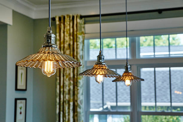 istock Vintage Pendant Lighting in Cozy Interior Space 2208663405