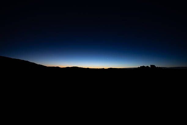 Sunrise photographed from the Teide plateau with a view of Mount Teide