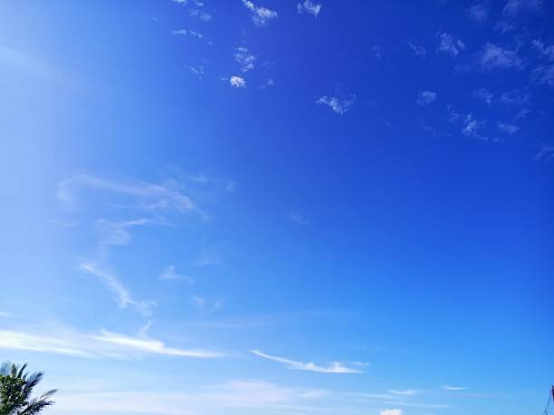 the sky was clear and only a few clouds