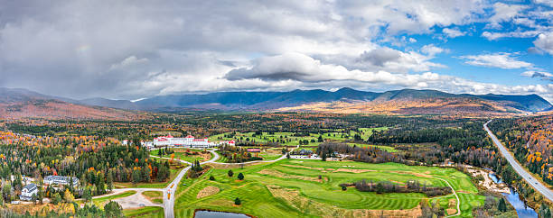 Autumn and Snow mix on the Mount Washington in New Hampshire.