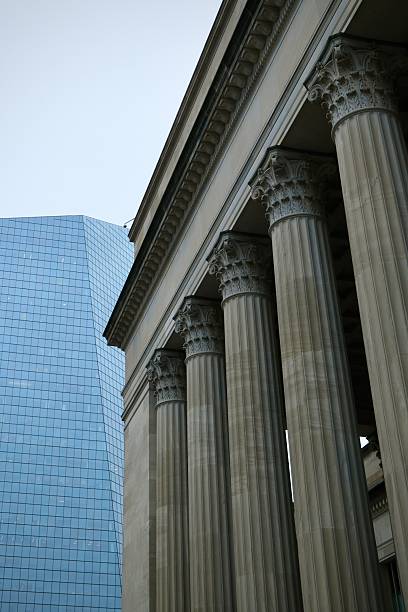 istock Historic Columns and Modern Building at 30th Street Station (Philadelphia, Pennsylvania, USA) 2208690025