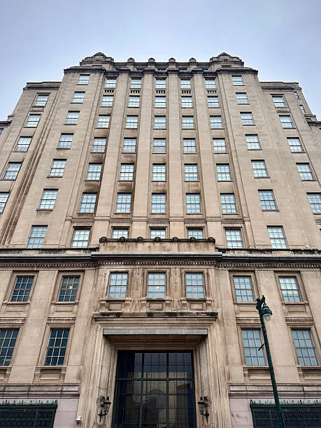 Tall Stone Building with Recessed Entryway and Columns (Philadelphia, Pennsylvania, USA)