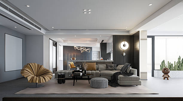 istock 3d render of apartment interior  living and dining room 2208697244