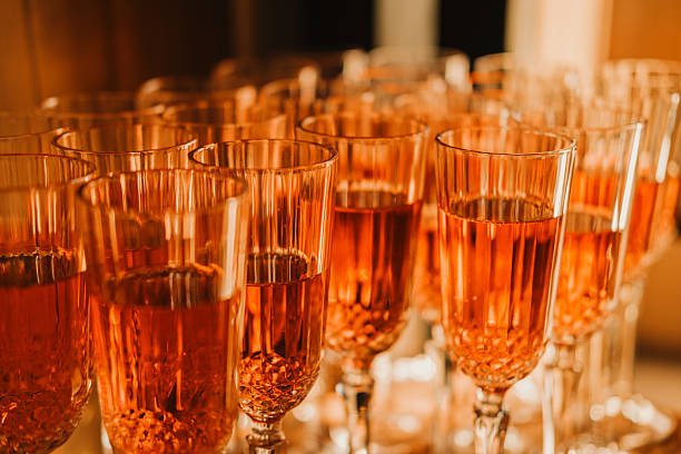 istock Introducing Elegant Rose Champagne Glasses, perfect for grand celebrations or events 2208712449