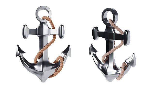 istock Sea anchor with rope isolated on white background 2208713717