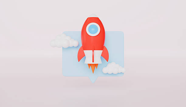 istock Innovation idea achievement progress exploration success leadership strategy, business startup launching rocket start targeting marketing solution 2208736535