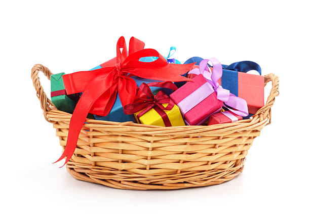 istock Group of gifts in a basket. 2208754892