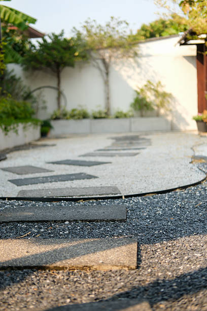 istock Stone path in the backyard garden, Japanese style 2208756649