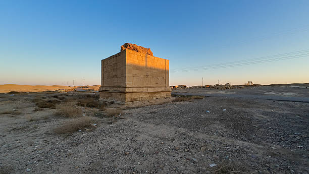 Ancient Stone Structure in Desert Landscape, Hatra Iraq