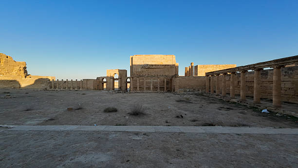istock Panoramic View of Ancient Ruins Under Blue Sky, Hatra Iraq 2208757408