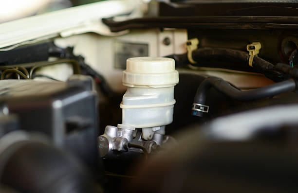 istock Car brake fluid, brake fluid container, car maintenance 2208767968