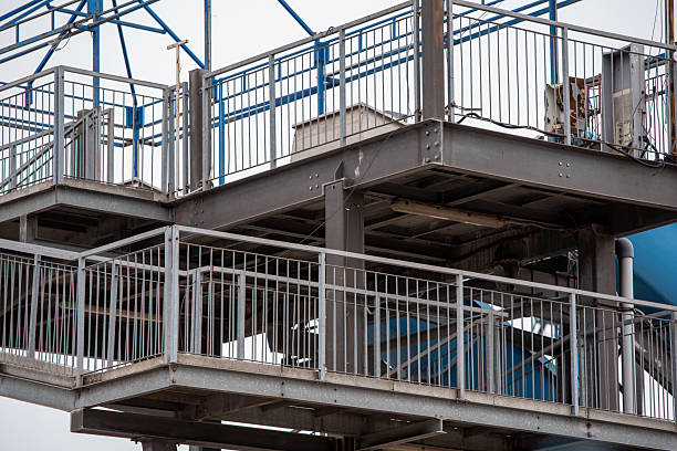 istock metal structure with stairs without people 2208774206