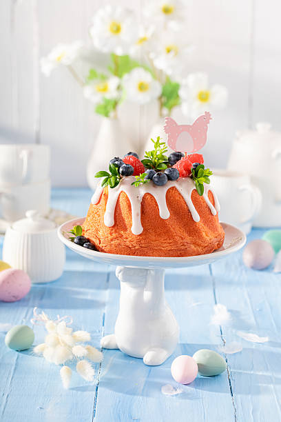 Sweet Easter ring cake known as babovka cake.