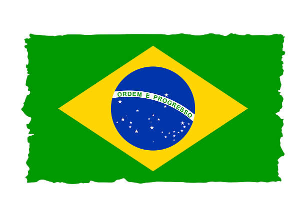 istock Grunge Style Flag of Brazil. Flat Icon. Vector Illustration 2208795568