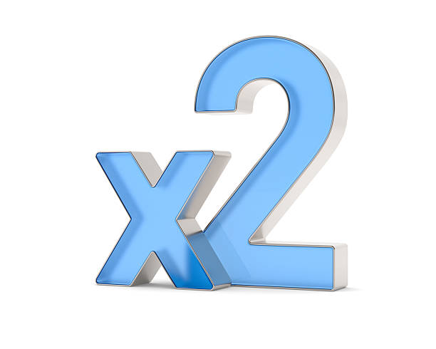 istock Blue x2 symbol on white background. Isolated 3d illustration 2208797116