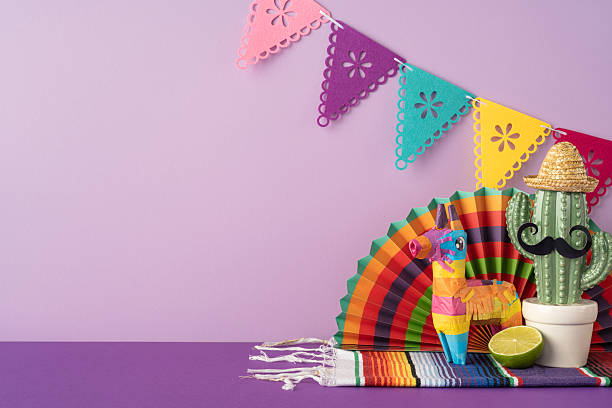 istock Bright and colorful traditional Mexican-themed decorations representing a Cinco de Mayo celebration 2208807165