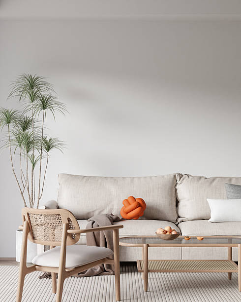 istock Interior Living Room Wall Mockup 2208810990