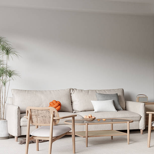 istock Interior Living Room Wall Mockup 2208811006