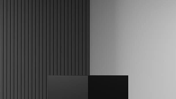 istock 3D minimal black podium on white background scene, luxury empty pedestal for product presentation. 2208811129