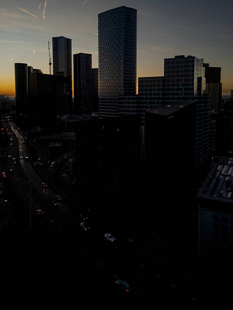 istock Silhouetted Downtown City Skyline 2208827379