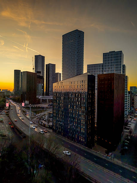 istock Golden Hour and Downtown City Skyline 2208827418