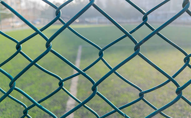 istock Closeup of chain link fence 2208829688