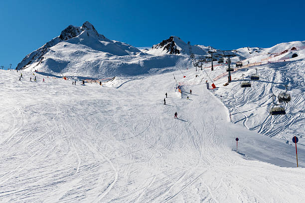 ski slope at Hintertux Zillertal in Austria