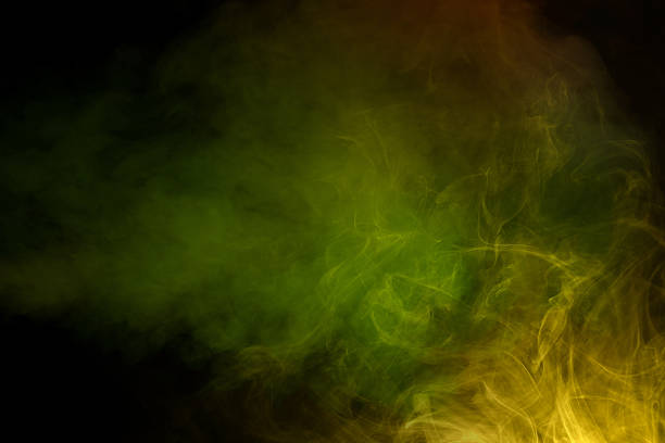 istock Red and green steam on a black background. 2208851854