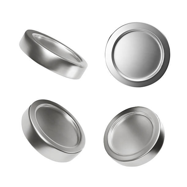 istock Silver coin. Realistic silver medal different angle Isolated. Silver award. Money cash Finance icons 2208851876