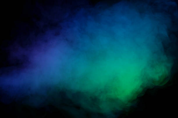 istock Blue and green steam on a black background. 2208851890