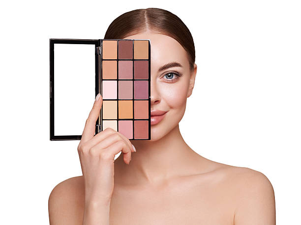 istock Beauty woman with eye shadow makeup palette 2208858198