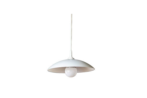 istock A white pendant light with a bulb hanging from the ceiling 2208860868