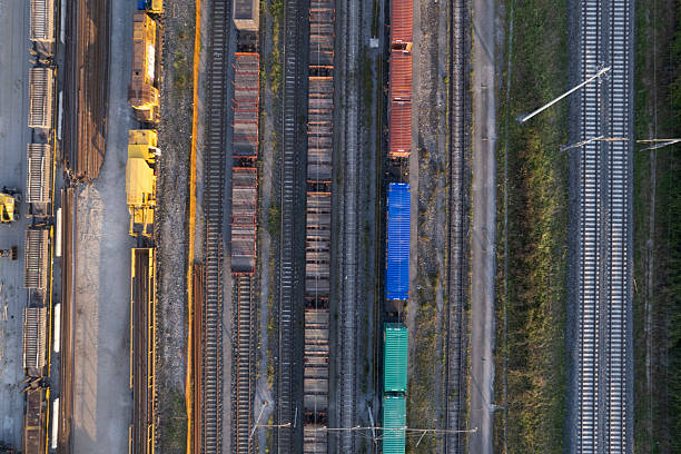 istock Aerial Documentation of a Railway Freight Yard 2208862476