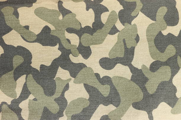 istock Green and brown camouflage fabric pattern for military or outdoor use 2208867445