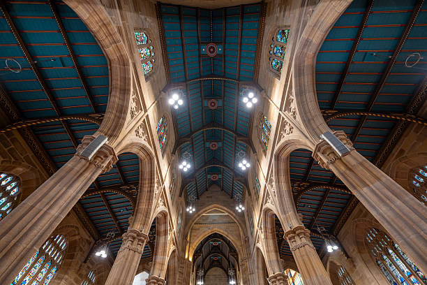 Interior view of St. Andrew’s Cathedral in Sydney, Australia.