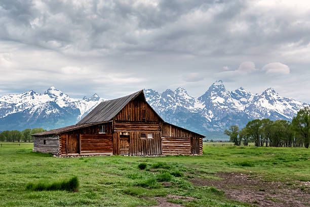 istock Mormon Row in Jackson Hole, Wyoming on a cloudy day 2208879309