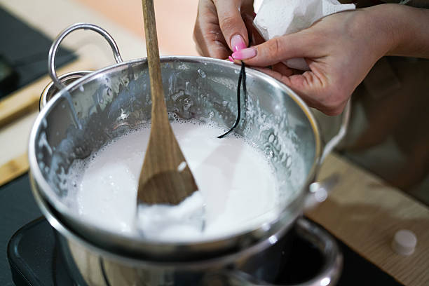 istock Preparing and melting natural handmade soap. 2208887609