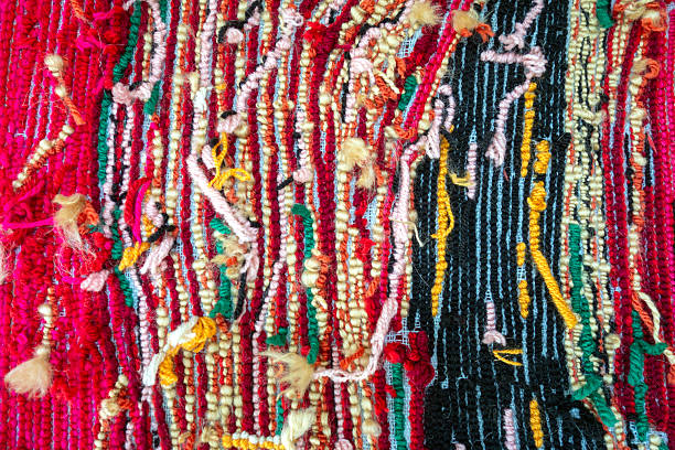 Rope weaving detail, close up.