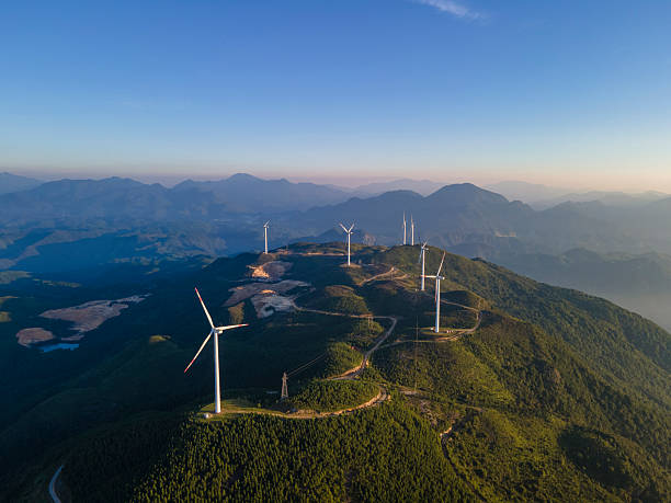 istock Aerial Vision of Wind Power on the Mountain 2208892866