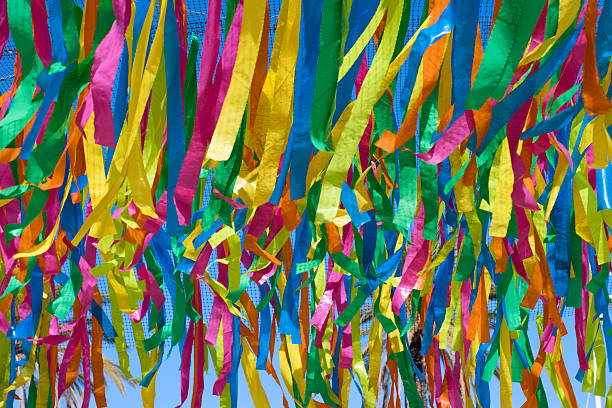 istock Decorative ribbons blowing in the breeze. 2208895472