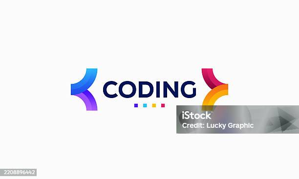 Colorful Coding Designs Template Modern Code For Programmer Stock ...