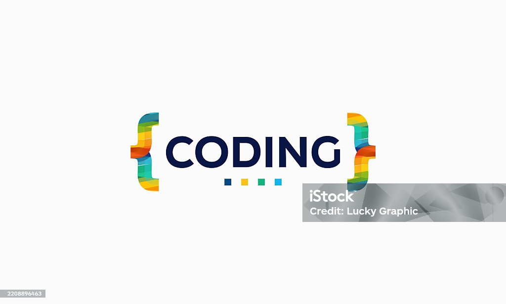 Colorful Coding Designs Template Modern Code For Programmer Stock ...