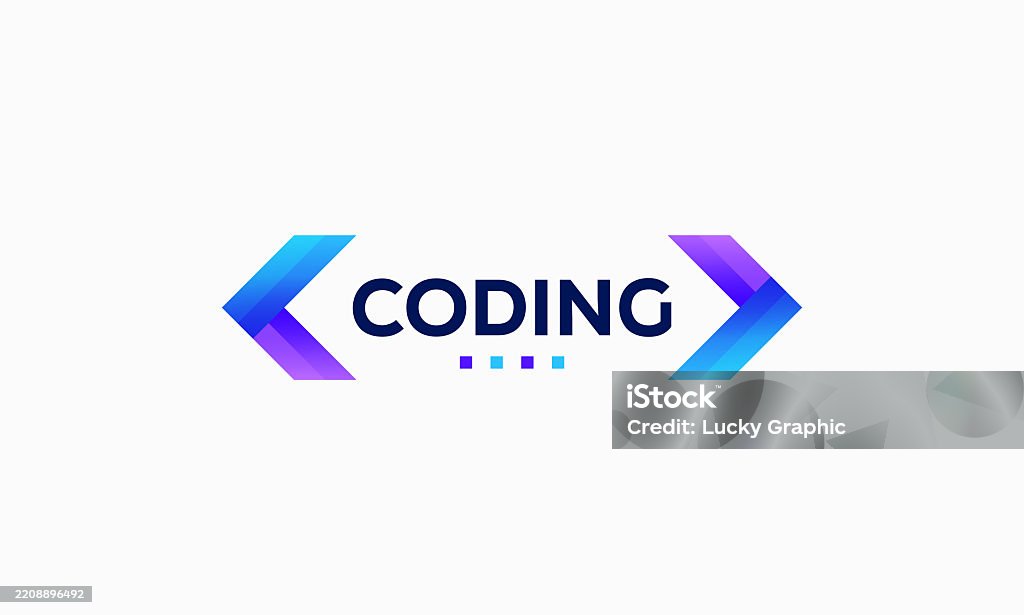 Colorful Coding Designs Template Modern Code For Programmer Stock ...