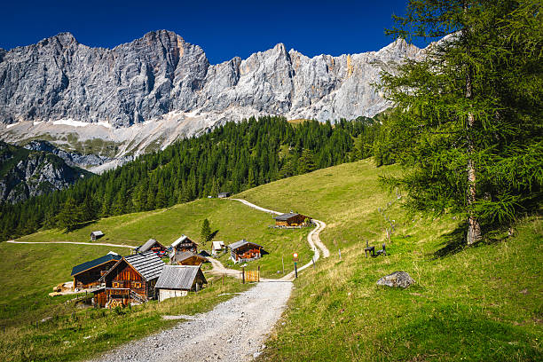 istock Cozy alpine chalets on the slope, Ramsau am Dachstein, Austria 2208910468