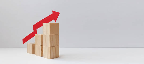 istock Business growth analysis office space infographic minimalist design elevated perspective financial success 2208911681