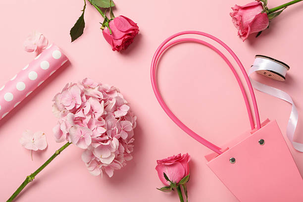 istock Beautiful, fresh flowers on a pink background. 2208915625