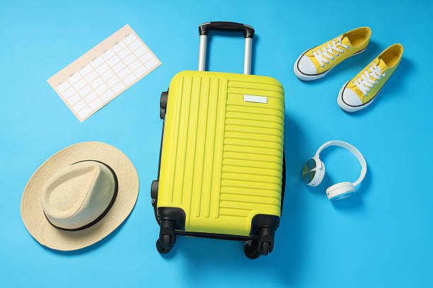 istock Travel and vacation, holidays, composition with suitcase 2208916936
