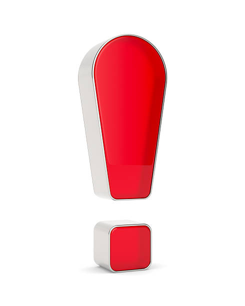istock glass exclamation point on white background. Isolated 3D illustration 2208924923