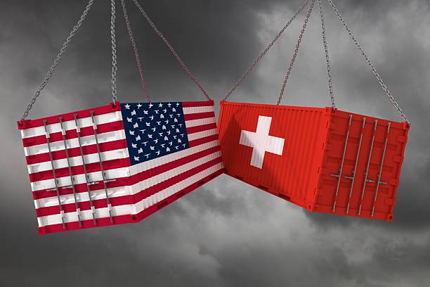 US tariff on Switzerland product import trade war cargo shipping container